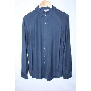 Shon Mott Men's Size 1/Small Bluish Dark Gray Reverse Terry Cloth Shirt